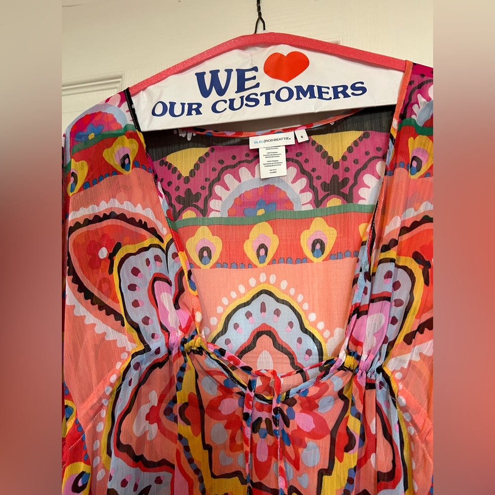 Bleu Rod Beattie Size Small Multi Color Cover Up. - image 3